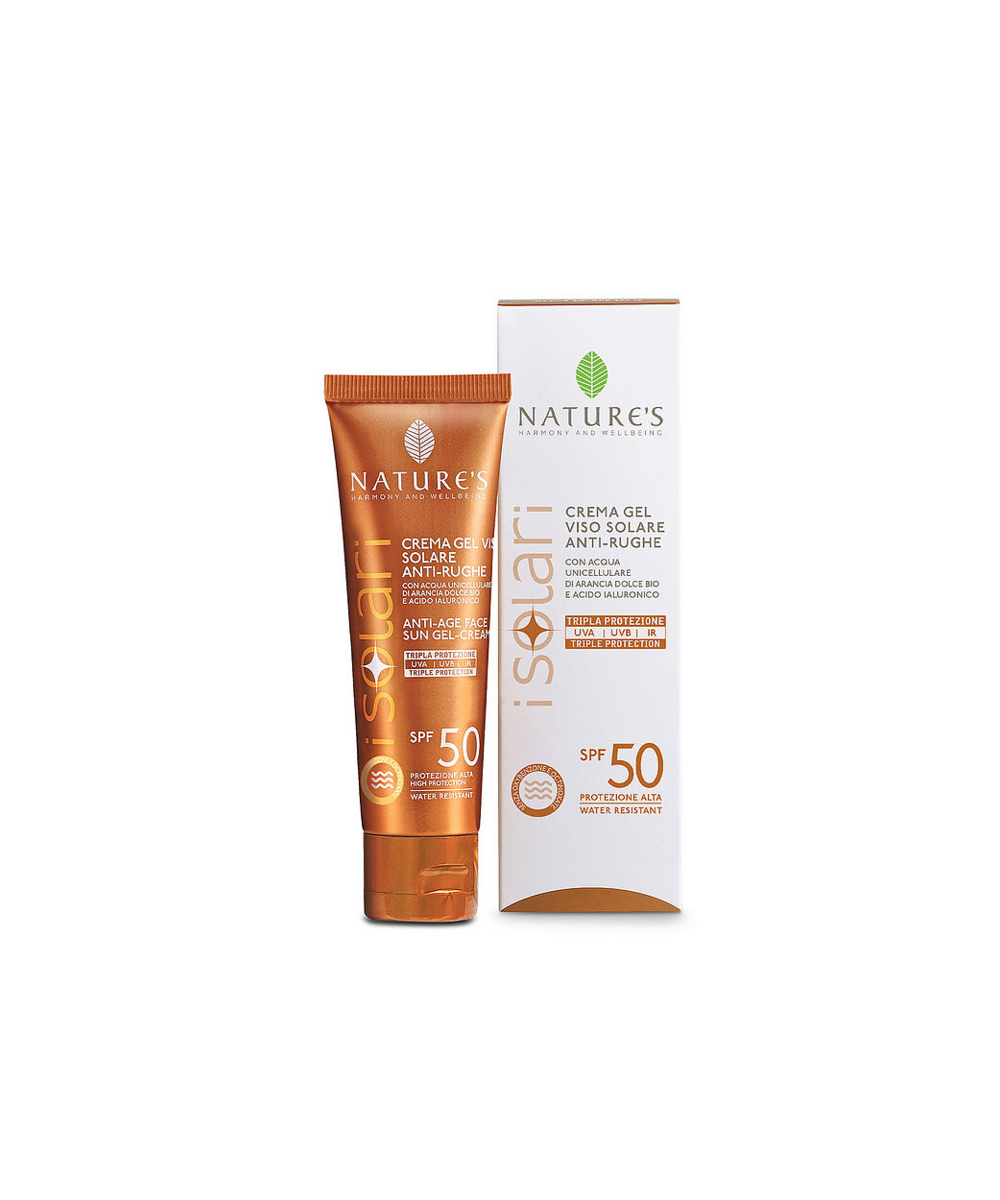 NATURE'S iSolari Crema-gel viso Solare Antirughe SPF 50