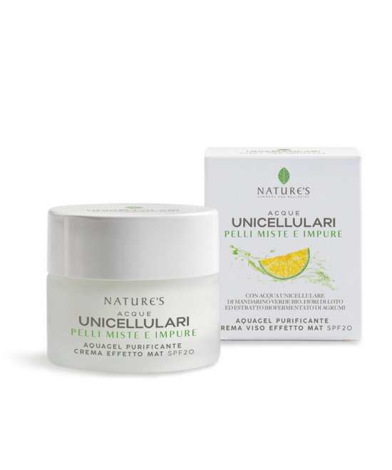 NATURE'S Acque Unicellulari Aquagel Purificante Effetto Mat SPF 20