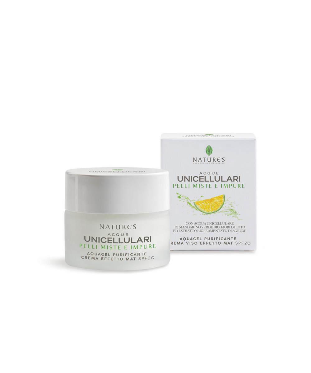 NATURE'S Acque Unicellulari Aquagel Purificante Effetto Mat SPF 20
