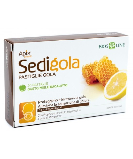 BIOS LINE Apix Propoli Sedigola Pastiglie Gola MIELE EUCALIPTO
