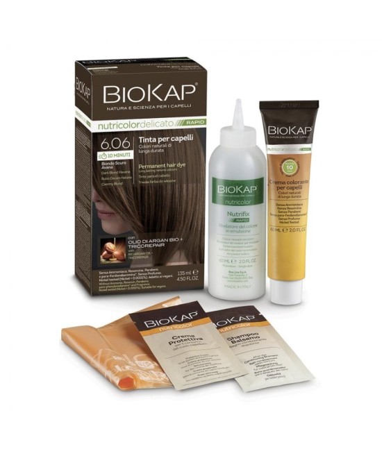 BIOS LINE BioKap Nutricolor Delicato Rapid 6.06-BIONDO SCURO AVANA