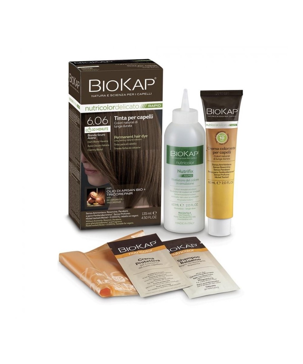 BIOS LINE BioKap Nutricolor Delicato Rapid 6.06-BIONDO SCURO AVANA