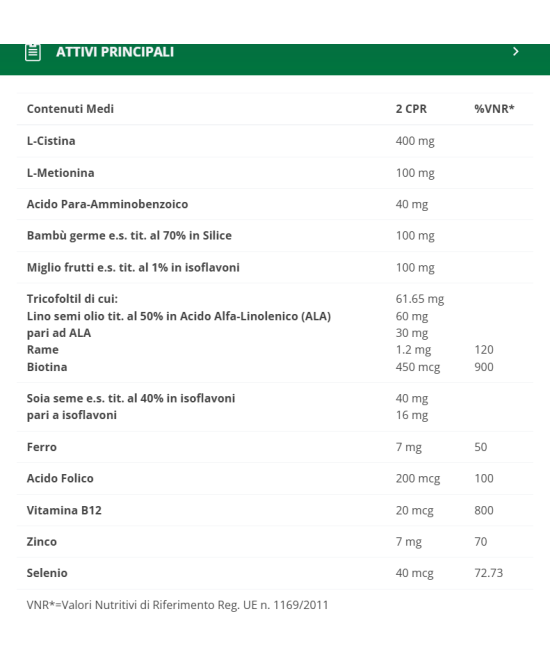 BIOS LINE BioKap Anticaduta Miglio Donna Forte