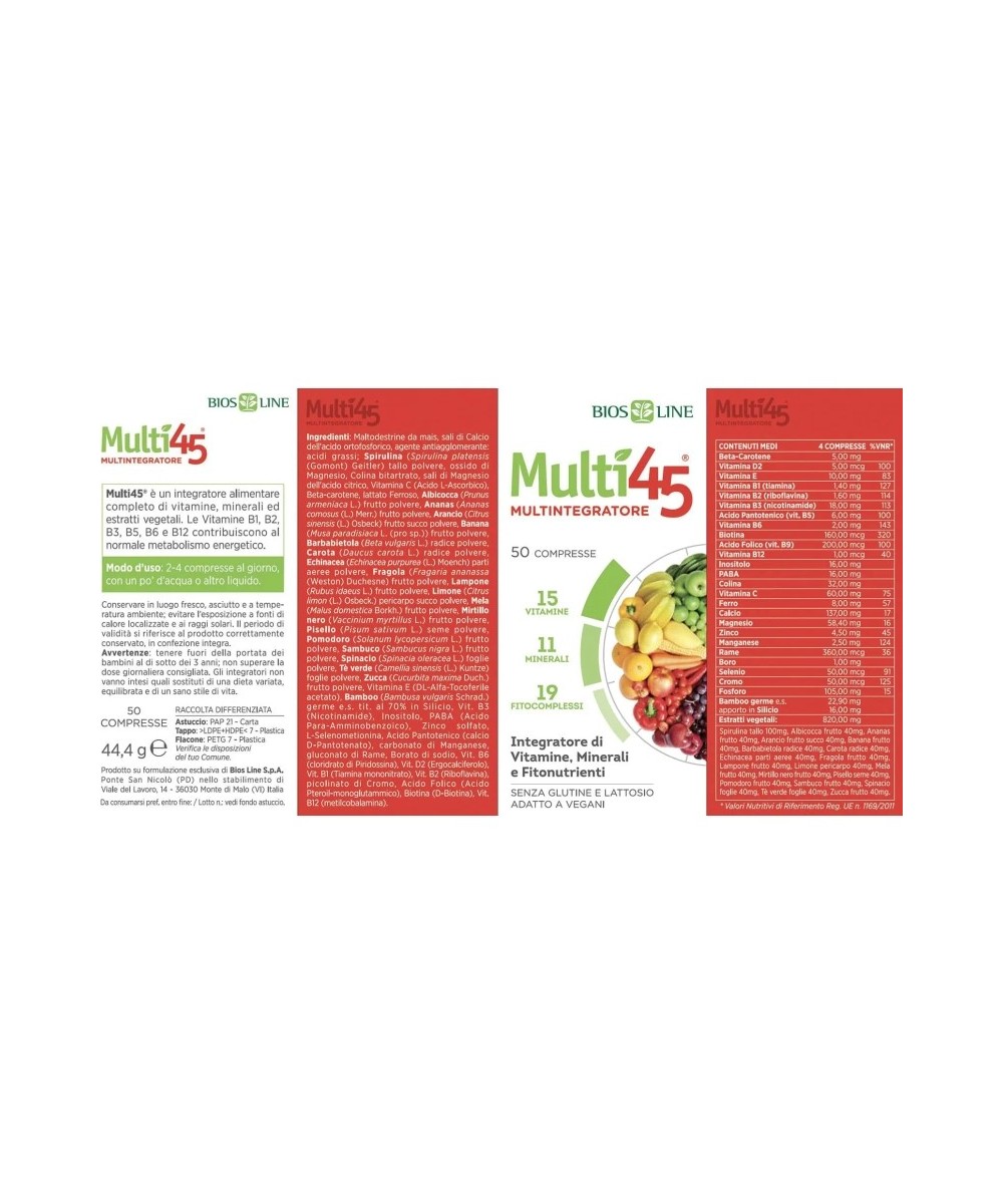 BIOS LINE Multi45 Multintegratore - 100 compresse