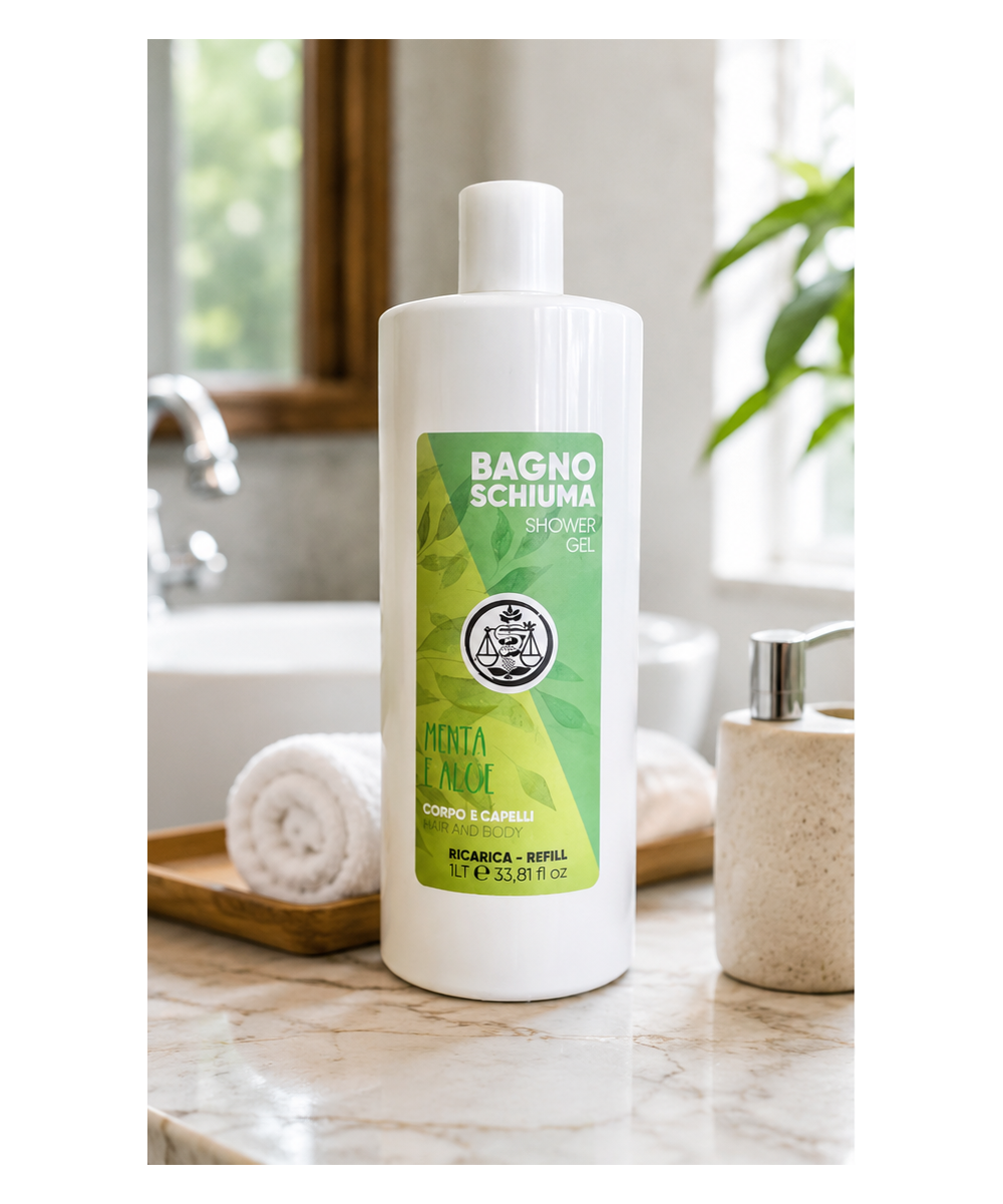 IL PUNTO VERDE Bagno Doccia Corpo e Capelli Menta e Aloe