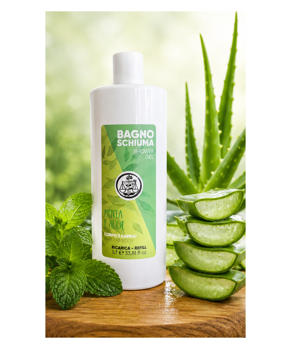IL PUNTO VERDE Bagno Doccia Corpo e Capelli Menta e Aloe