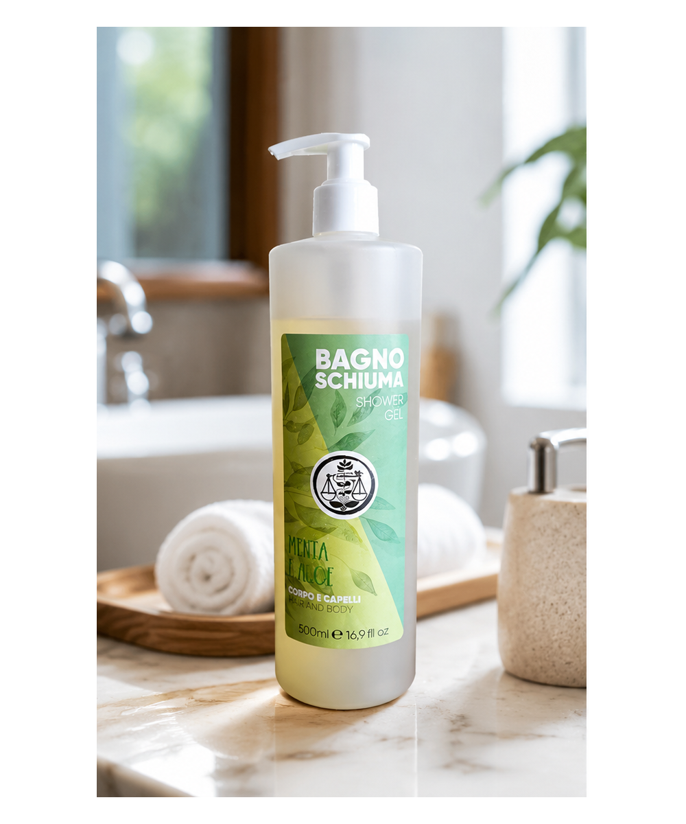 IL PUNTO VERDE Bagno Doccia Corpo e Capelli Menta e Aloe