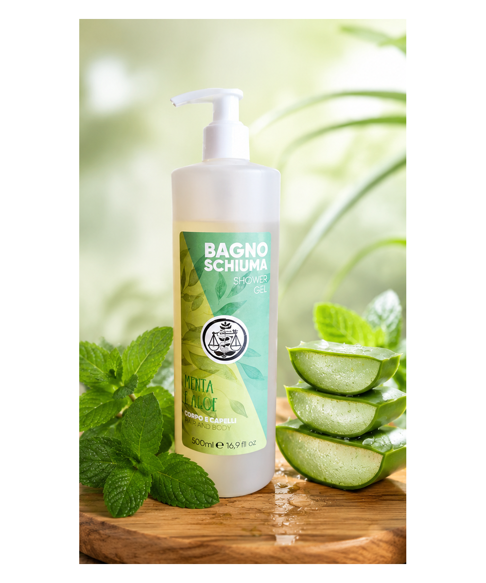 IL PUNTO VERDE Bagno Doccia Corpo e Capelli Menta e Aloe