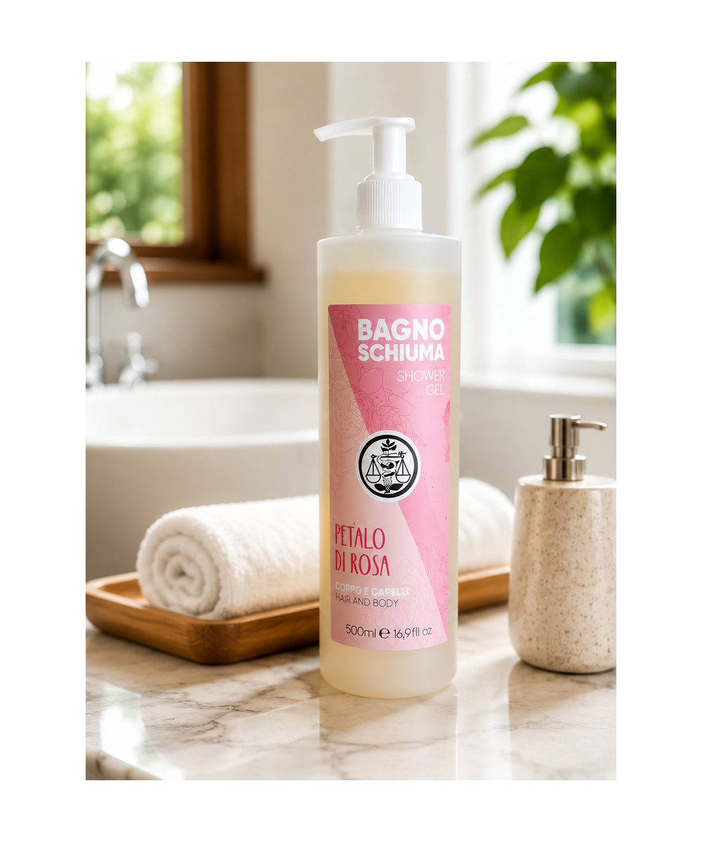 IL PUNTO VERDE Bagno Doccia Corpo e Capelli Petalo di Rosa