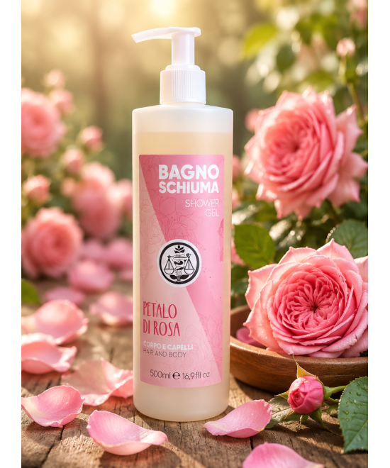 IL PUNTO VERDE Bagno Doccia Corpo e Capelli Petalo di Rosa