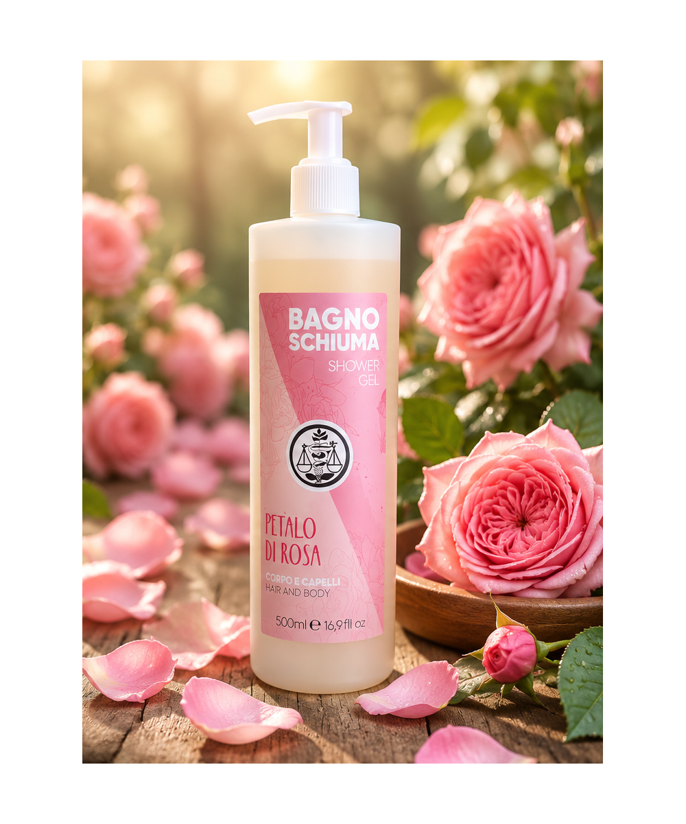 IL PUNTO VERDE Bagno Doccia Corpo e Capelli Petalo di Rosa