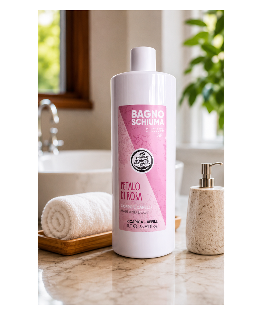 IL PUNTO VERDE Bagno Doccia Corpo e Capelli Petalo di Rosa