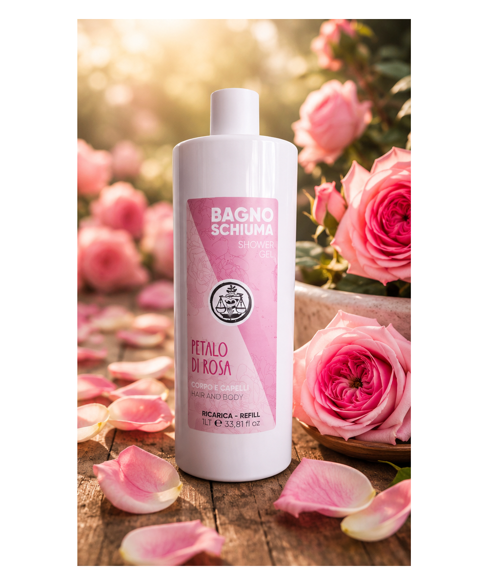 IL PUNTO VERDE Bagno Doccia Corpo e Capelli Petalo di Rosa