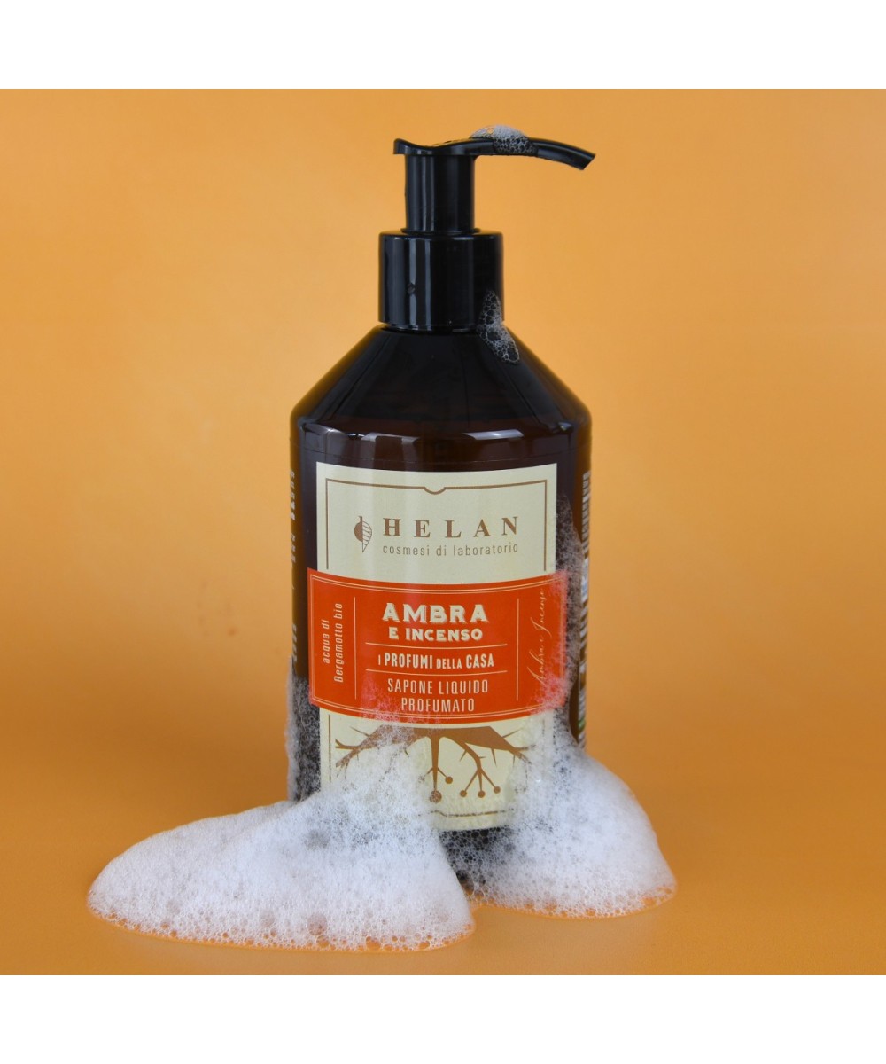 HELAN Ambra e Incenso Sapone Liquido Profumato