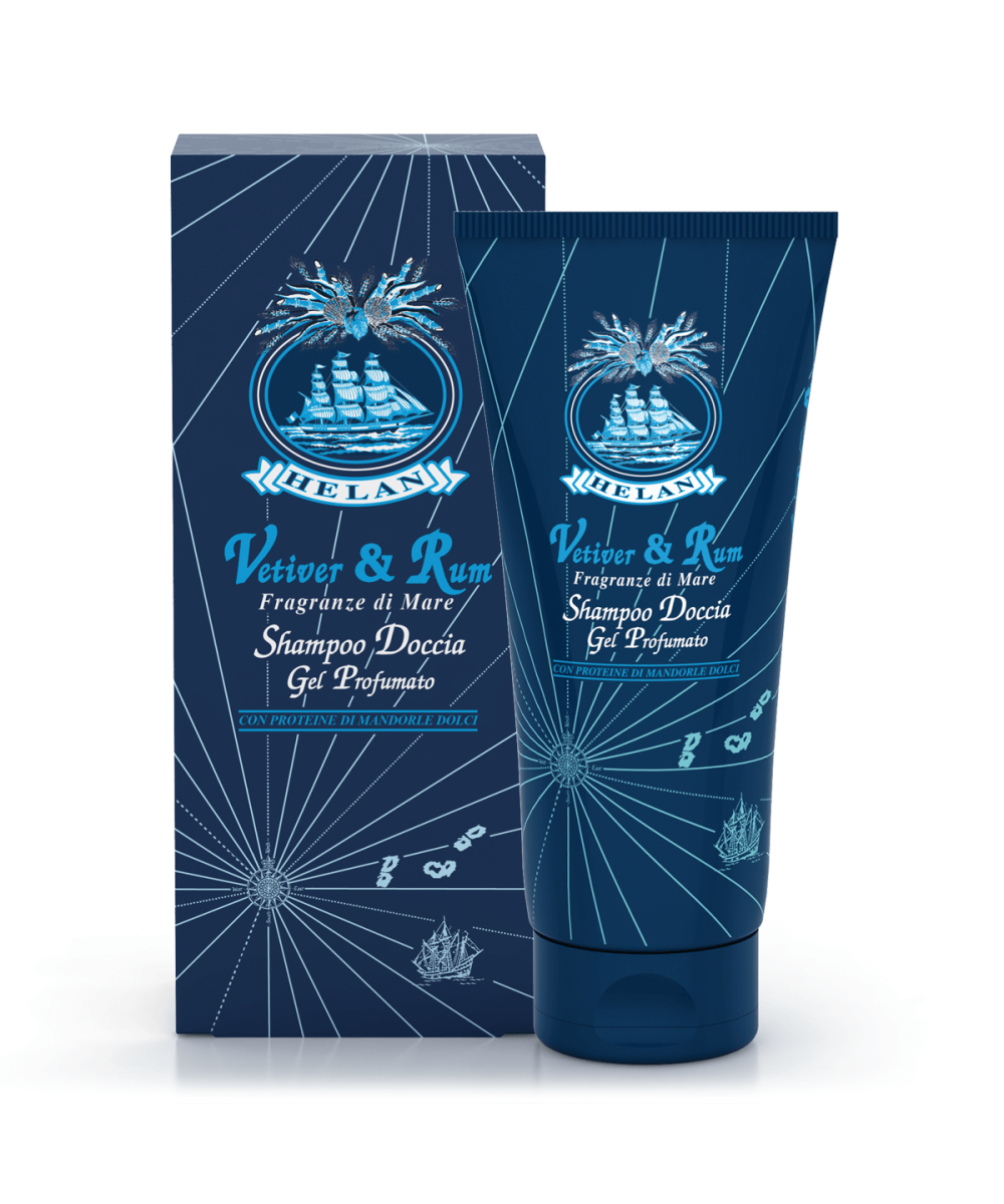 HELAN Vetiver & Rum Shampoo Doccia Gel Profumato