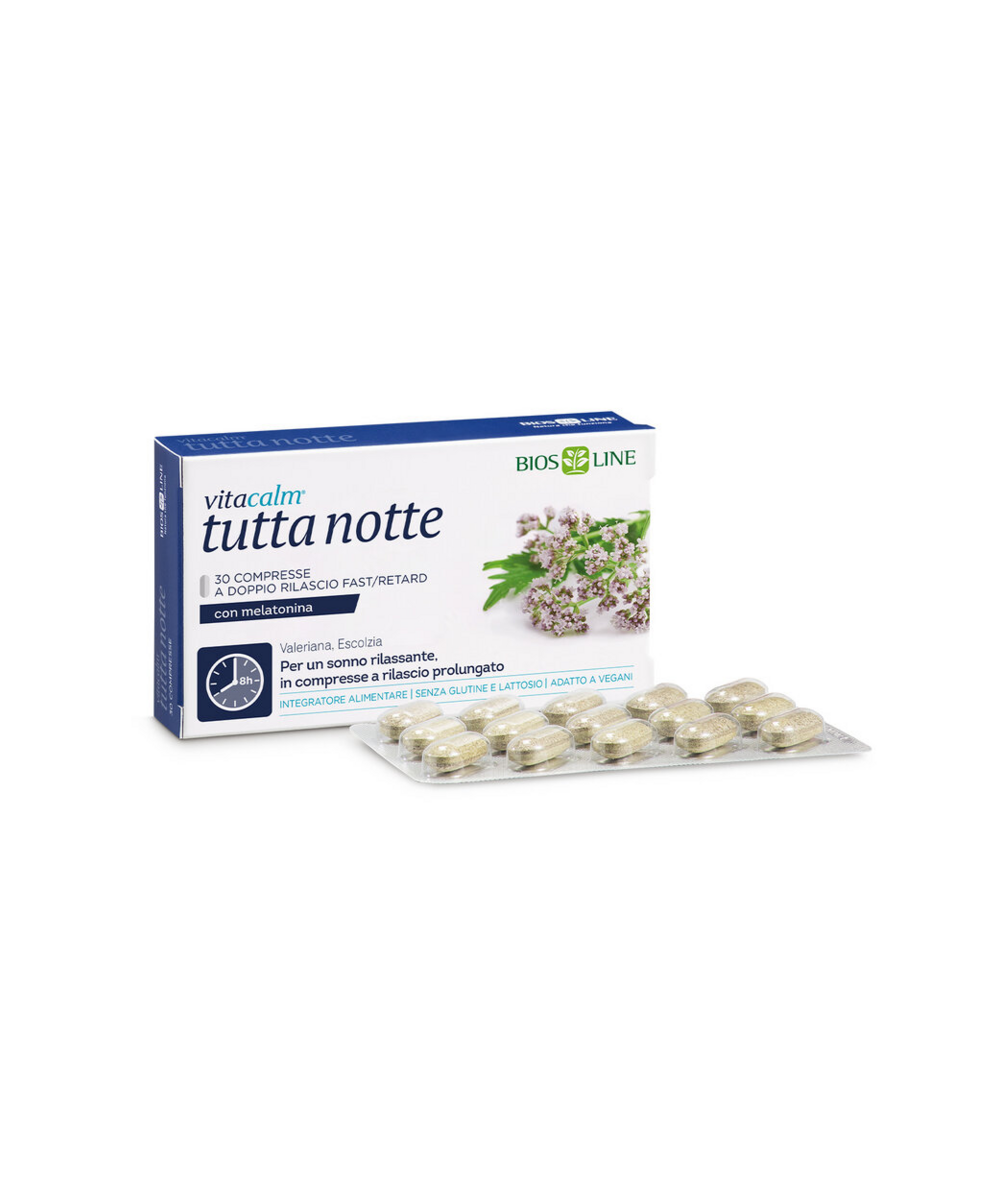 BIOS LINE VitaCalm Tutta Notte con Melatonina - 30 compresse